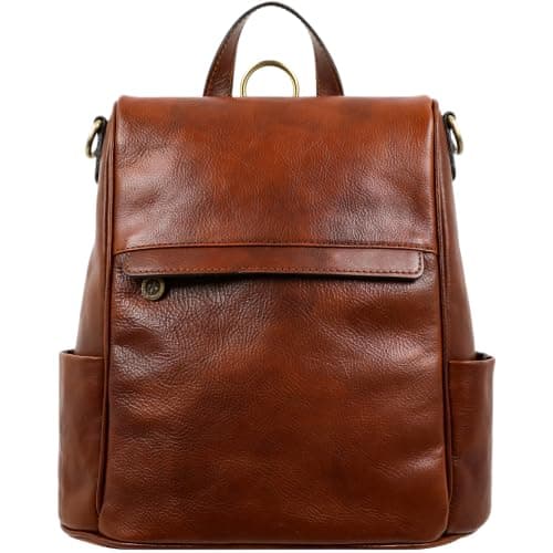 Time Resistance Full-Grain Convertible Backpack to Crossbody