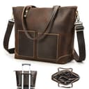 CONTACTS Full Grain Leather Laptop Tote (14.2")