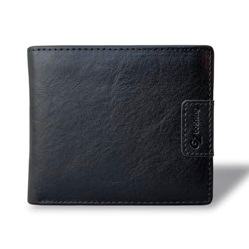 GZBOSHENG Vegetable-Tanned Cowhide Bifold Wallet