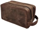 RUSTIC TOWN Full-Grain Buffalo Leather Dopp Kit