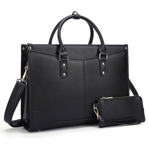 Masa Kawa Leather Laptop Tote Briefcase for Women (15.6")