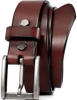 WOLFANT Italian Solid Full-Grain Leather Belt (1.5")