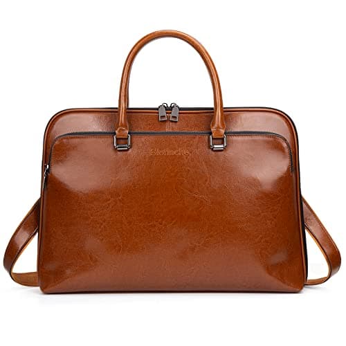 Blofinche Genuine Leather Laptop Briefcase Satchel (15-16")