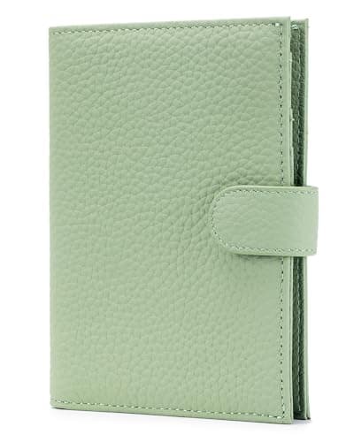Karmiir RFID Slim Passport Holder for Women (Light Green)