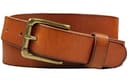 Belts.com Women's Solid Brass Roller Buckle Full-Grain Belt (1-1/8", 30mm)