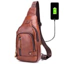 BULLCAPTAIN Genuine Leather Crossbody Sling (XB-129)