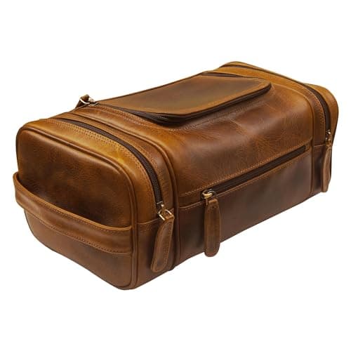 ELIZO Extra-Large Hanging Leather Dopp Kit