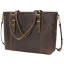 TIDING Full Grain Leather Tote Bag