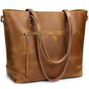 S-ZONE Vintage Genuine Leather Work Tote (Large)
