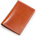 HISCOW Slim Full-Grain Veg-Tanned Card Holder (Cognac)