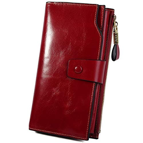 YALUXE Genuine Leather RFID Wallet (21 slots)