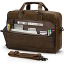 RAINSMORE 16" Leather Briefcase Messenger