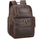 TIDING Full Grain Leather Backpack (15.6")