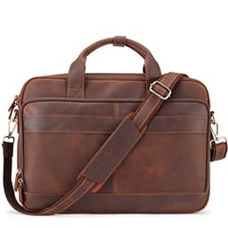 Jack&Chris Full Grain Leather Business Briefcase