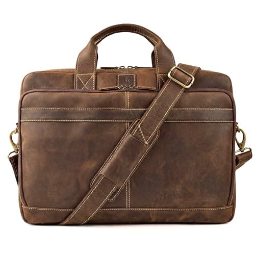 Vintage (full-grain) Full Grain Leather 16" Laptop Messenger