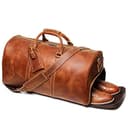 Leathfocus Full-Grain Leather Travel Duffel